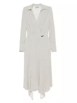 Elisabetta Franchi платье миди в горох, нейтральный
