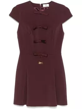 Elisabetta Franchi платье мини с бантом, красный