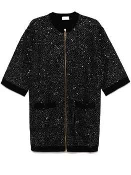 Elisabetta Franchi платье мини с пайетками, черный
