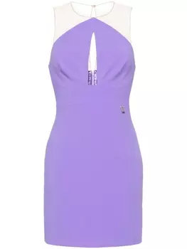 Elisabetta Franchi платье мини с вырезом капелькой, фиолетовый