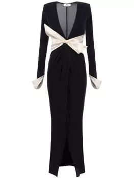 Elisabetta Franchi платье с большим бантом, черный