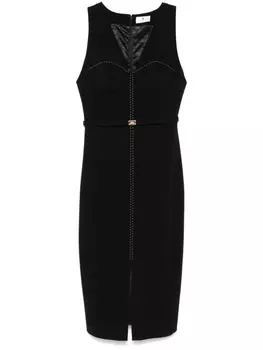 Elisabetta Franchi платье с контрастной строчкой, черный