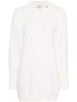 Elisabetta Franchi платье-толстовка с капюшоном, белый