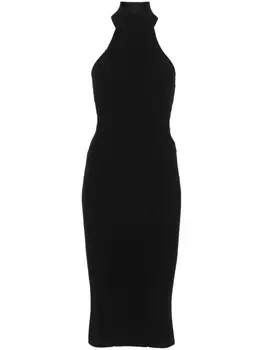 Elisabetta Franchi платье в рубчик, черный