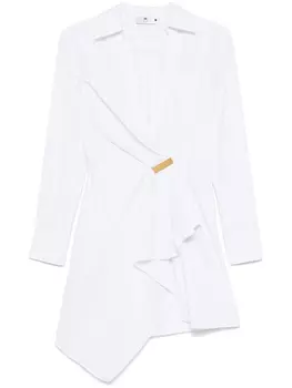 Elisabetta Franchi поплиновое платье мини, белый