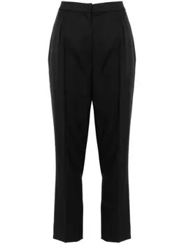 Elisabetta Franchi прямые брюки из вирджинской шерсти, черный