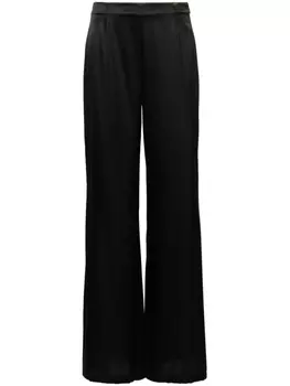 Elisabetta Franchi расклешенные атласные брюки, черный