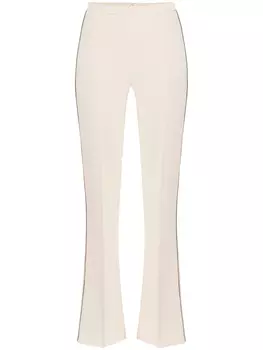 Elisabetta Franchi расклешенные брюки с контрастным кантом, нейтральный цвет