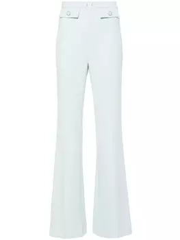 Elisabetta Franchi расклешенные креповые брюки, синий