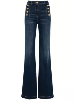Elisabetta Franchi широкие джинсы с завышенной талией, синий