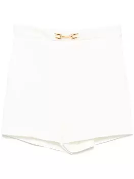 Elisabetta Franchi шорты с пряжкой Horsebit, белый
