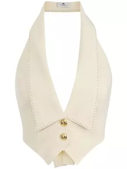 Elisabetta Franchi топ с контрастной строчкой, нейтральный