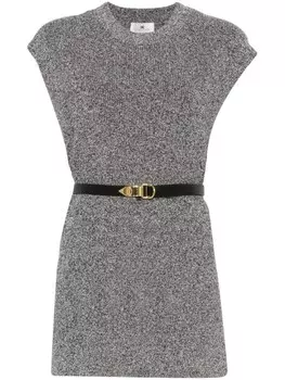 Elisabetta Franchi топ с поясом, черный