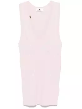 Elisabetta Franchi топ в рубчик, розовый