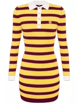 Elisabetta Franchi трикотажная мини-юбка с логотипом, желтый