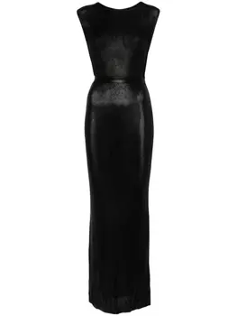 Elisabetta Franchi трикотажное платье макси, черный