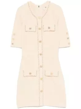 Elisabetta Franchi трикотажное платье мини, серый