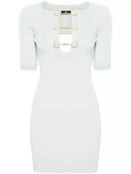 Elisabetta Franchi трикотажное платье мини, синий