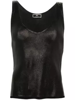 Elisabetta Franchi трикотажный топ, черный