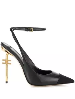 Elisabetta Franchi туфли кожаные 105 мм, черный