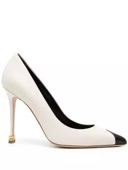 Elisabetta Franchi туфли с металлическим логотипом, белый