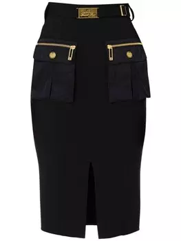 Elisabetta Franchi юбка миди из крепа, черный