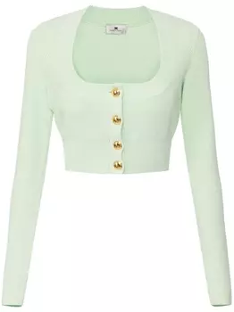 Elisabetta Franchi укороченный кардиган, зеленый