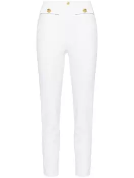 Elisabetta Franchi зауженные креповые брюки, нейтральный цвет