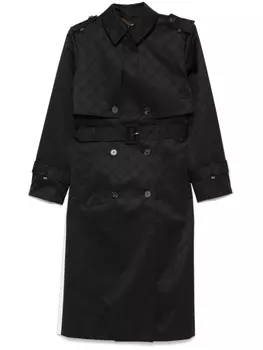 Elisabetta Franchi жаккардовый тренч, черный