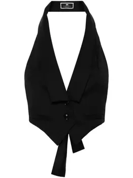 Elisabetta Franchi жилет Cool из шерсти, черный