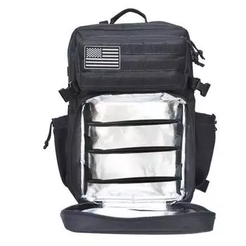 ELITRAINX Военный тактический рюкзак черный с отделением для еды 45 л для занятий спортом ELITEX TRAINING, цвет negro