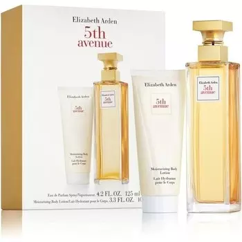 Elizabeth Arden 5TH AVENUE Eau de Parfum 125 мл, подарочный набор из 2 предметов, цветочные древесные духи, роскошный аромат, подарок для женщин