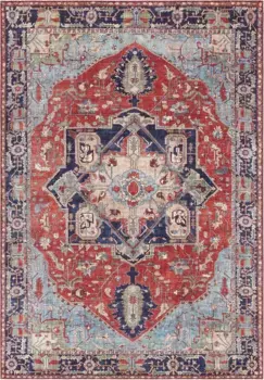 ELLE DECORATION Ковер "Хамадан", прямоугольный, восточный, восточный, короткий ворс, гостиная, спальня, столовая 120х160 см, красный