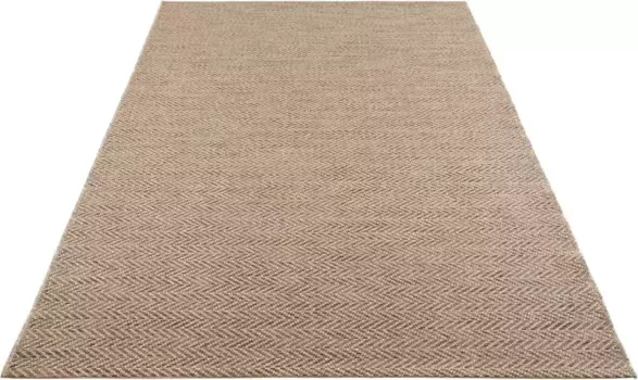 ELLE DECORATION Ковер "Каен", прямоугольный, для дома и улицы, устойчивый к атмосферным воздействиям, для балкона, сада, гостиной, водонепроницаемый 80х150 см, коричневый
