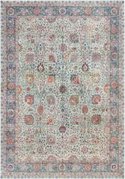 ELLE DECORATION Ковер "Махал", прямоугольный, восточный, короткий ворс, винтаж, гостиная, спальня, прихожая 120х160 см, цвет jade