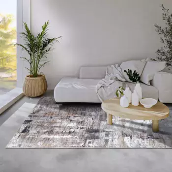 ELLE DECORATION ковер "Malard", прямоугольный, короткий ворс, противоскользящий, винтажный, современный, гостиная, прихожая 80х150 см, цвет anthrazit