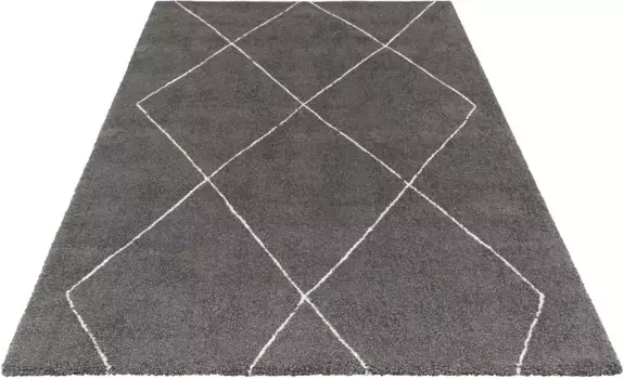 ELLE DECORATION Ковер "Масси", прямоугольный, короткий ворс, ковер, современный, Сканди, 3D эффект, гостиная, спальня 80х150 см, темно-серый