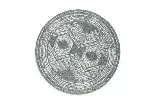 ELLE DECORATION ковер "Merge, внутри и снаружи", круглый, плоского плетения, для дома и улицы, современный, двусторонний ковер, балкон, гостиная 100 см, зеленый