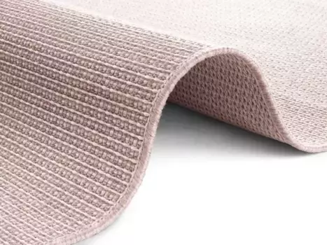 ELLE DECORATION Ковер "Мийо", прямоугольный, плоского переплетения, для интерьера и улицы, современный, терраса, балкон, гостиная 140х200 см, розовый