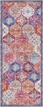 ELLE DECORATION Runner "Kashmir Ghom", прямоугольный, восточный, восточный, короткий ворс, винтаж, гостиная, спальня 80х200 см, цвет multi