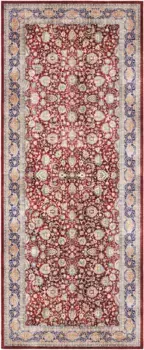 ELLE DECORATION Runner "Keshan Maschad", прямоугольный, восточный, восточный, короткий ворс, винтаж, гостиная, спальня 80х200 см, цвет weinrot