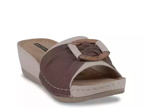 Ellen Wedge Сандалии Good Choice, Brown/White