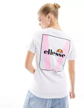 Ellesse – Juentos – Белая футболка с принтом на спине