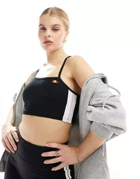 Ellesse - Playsol - Черный укороченный топ на одно плечо