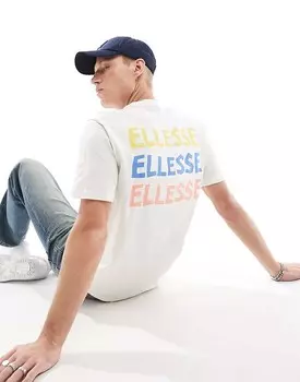 ellesse – Tresto – Футболка из белой шерсти с логотипом на спине