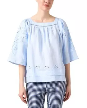 Elliott Lauren Double Trouble Льняная блузка, синий