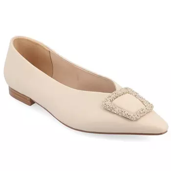 Elowen с острым носком, плоский Journee, бежевый