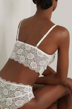ELSE бралетт Peony с мягкой чашкой из эластичного кружева, кремовый