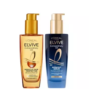 Elvive Extraordinary Oil Питательное средство для ухода за волосами Дневной и ночной набор для сухих волос L'Oral