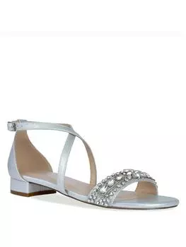 Elyse Женские туфли с открытым носком и ремешком на щиколотке Paradox London, серебряный